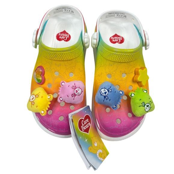 Crocs Classic Crush Clog Care Bears 'Rainbow' M Size 4/W Size 6 (210103-100) - Picture 6 of 9
